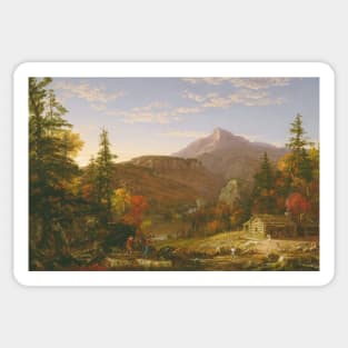 The Hunter's Return by Thomas Cole Sticker